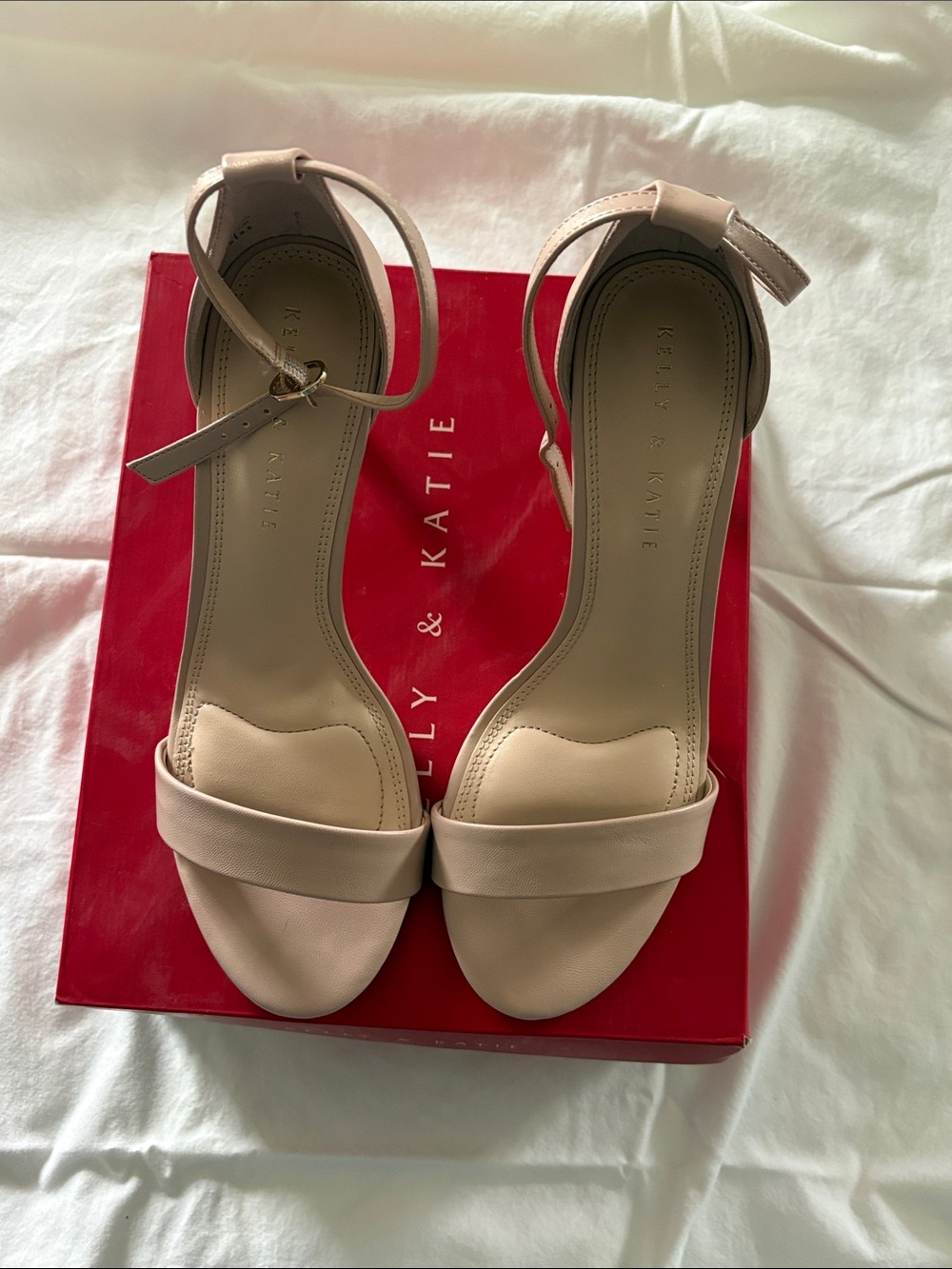 Kelly & Katie Blush Ankle-Strap Open-Toe Sandals